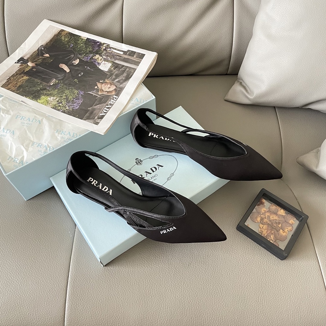 Prada Spazzolato Triangle Logo Slingback · 5439 — תמונה 34