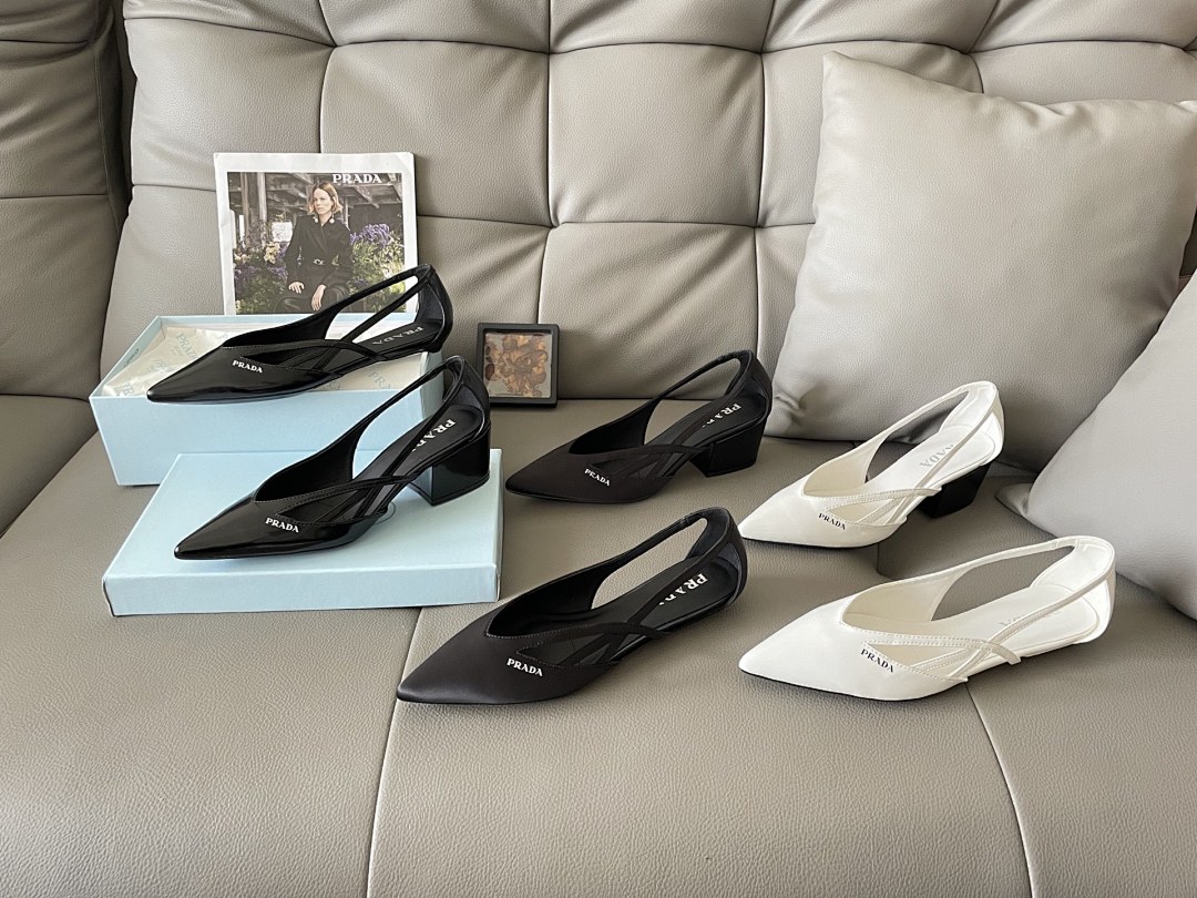 Prada Spazzolato Triangle Logo Slingback · 5439 — תמונה 9