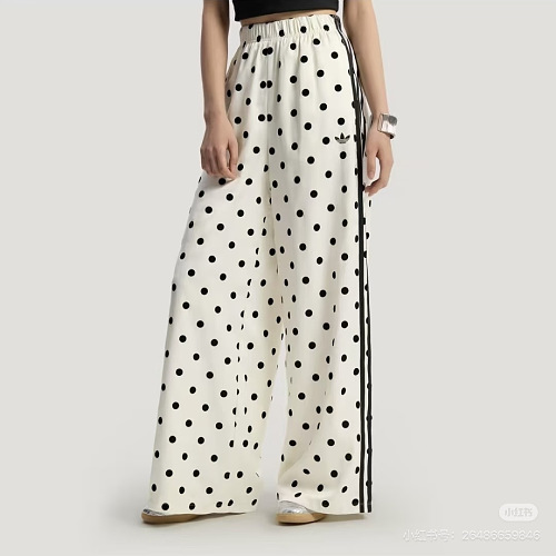Adidas Firebird Polka Dot Satin Wide-Leg · A3332