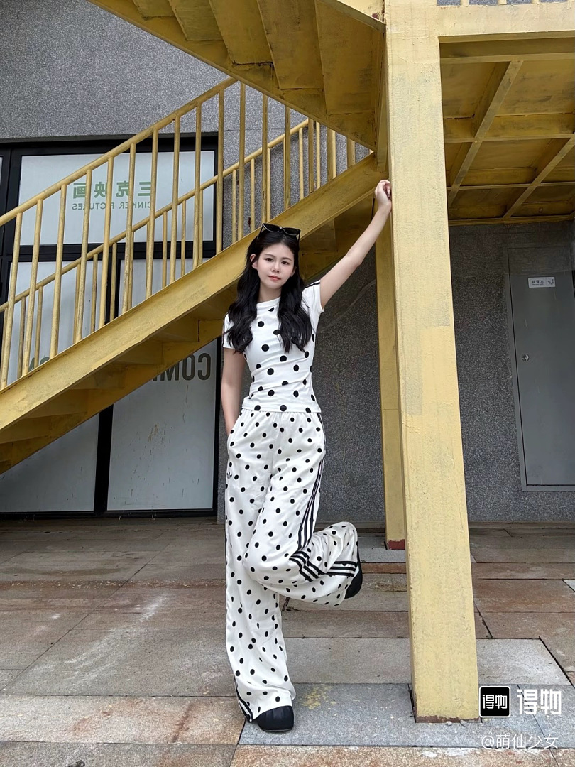 Adidas Firebird Polka Dot Satin Wide-Leg · A3332 — תמונה 29