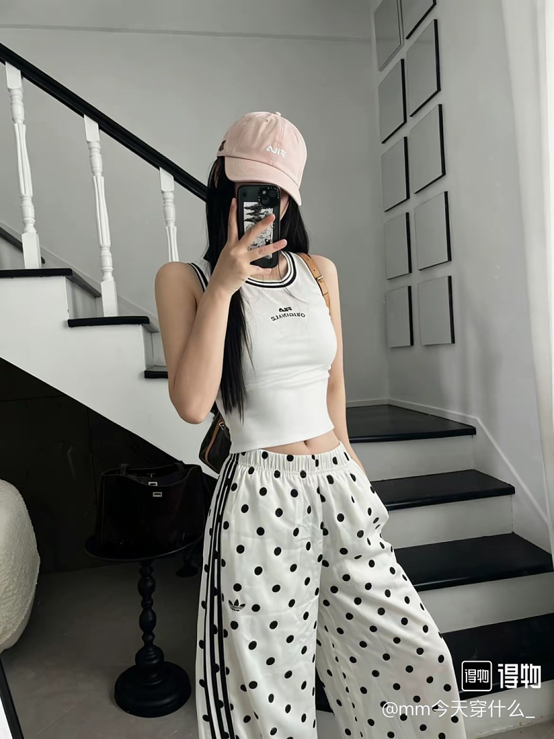 Adidas Firebird Polka Dot Satin Wide-Leg · A3332 — תמונה 35