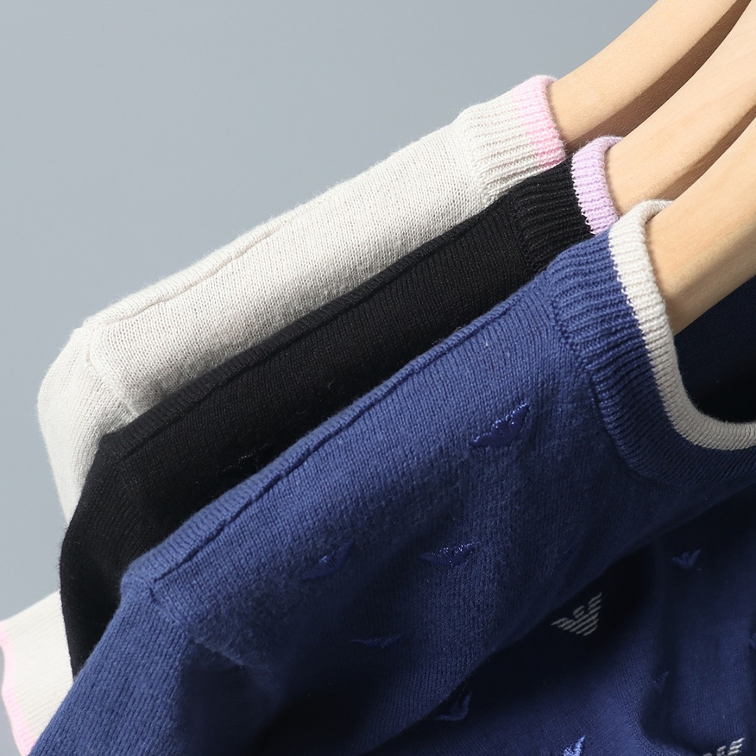 Emporio Armani Jumper with all-over micro eagle · A3343 — תמונה 3