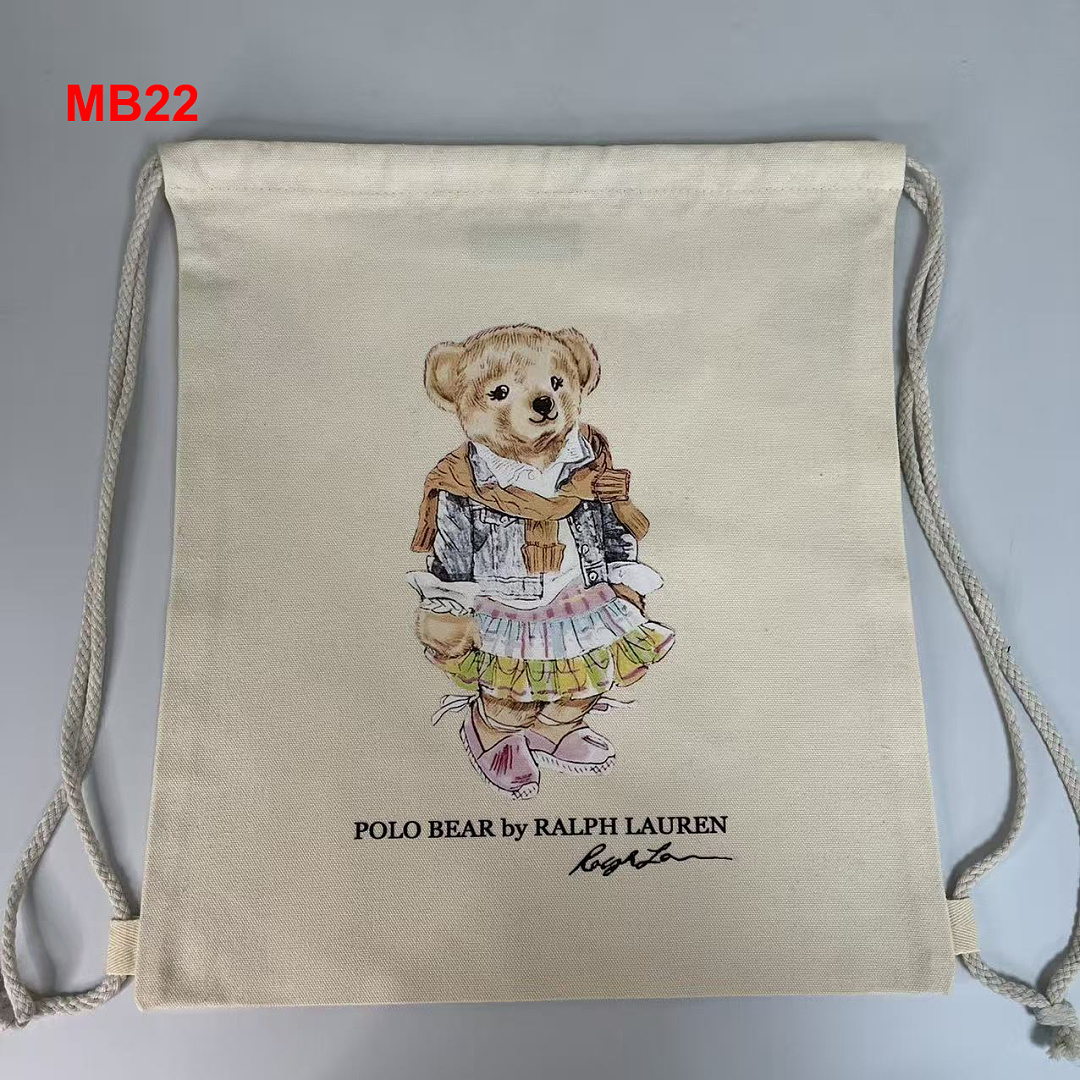Ralph Lauren Polo Bear Canvas Tote · A3112 — תמונה 8