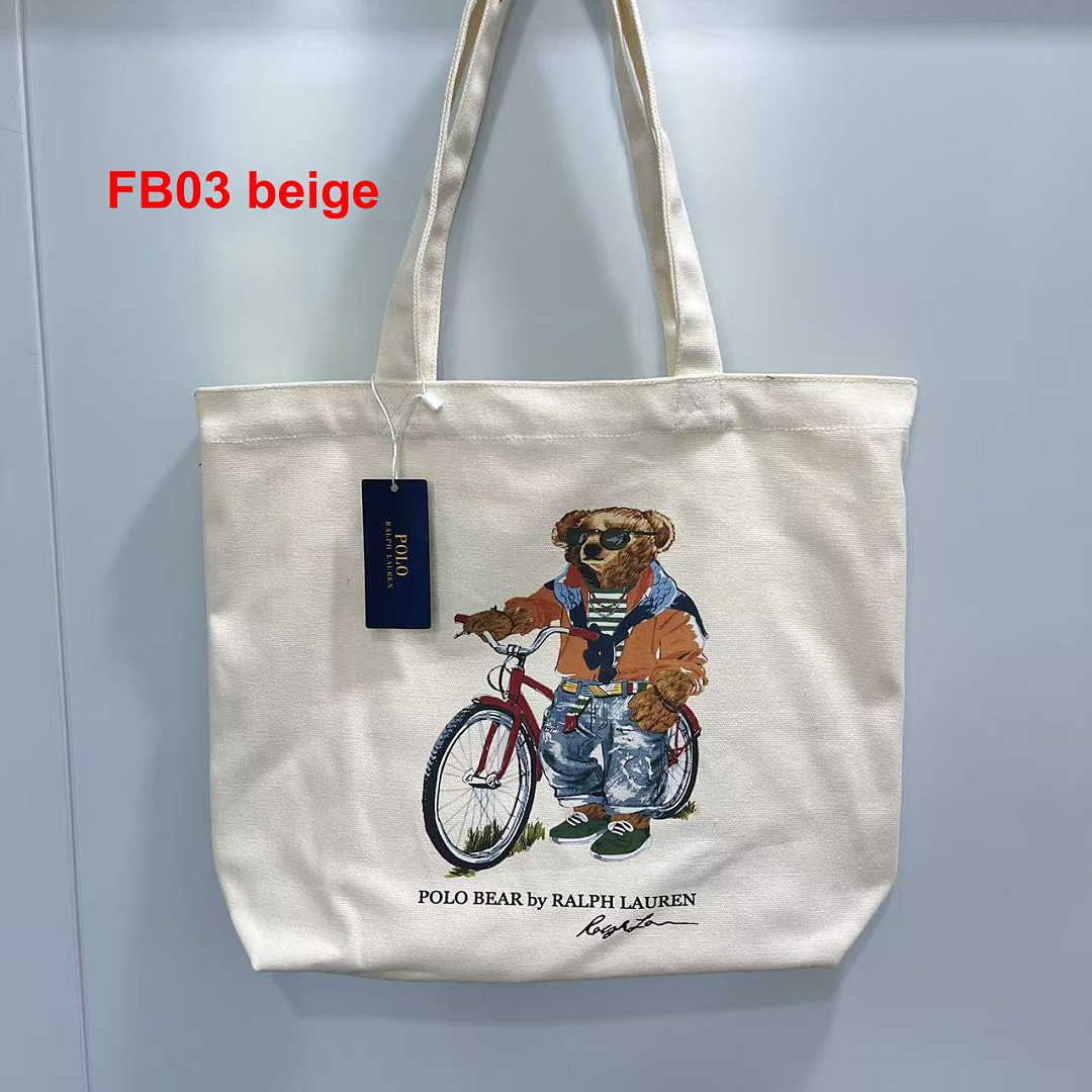 Ralph Lauren Polo Bear Canvas Tote · A3267