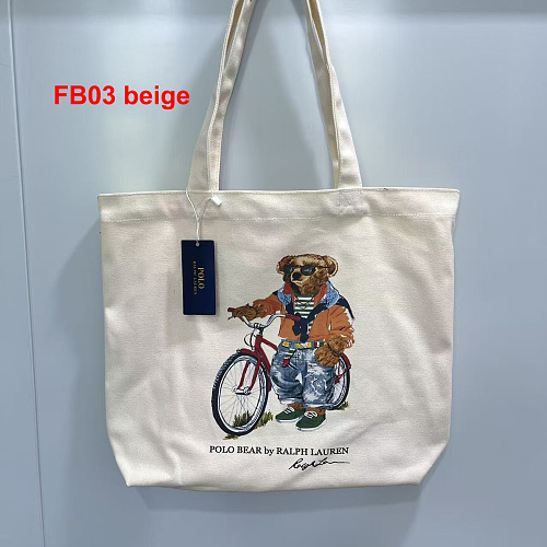 Ralph Lauren Polo Bear Canvas Tote · A3267