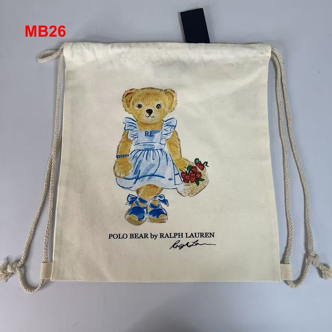 Ralph Lauren Polo Bear Canvas Tote · A3112 — תמונה 4