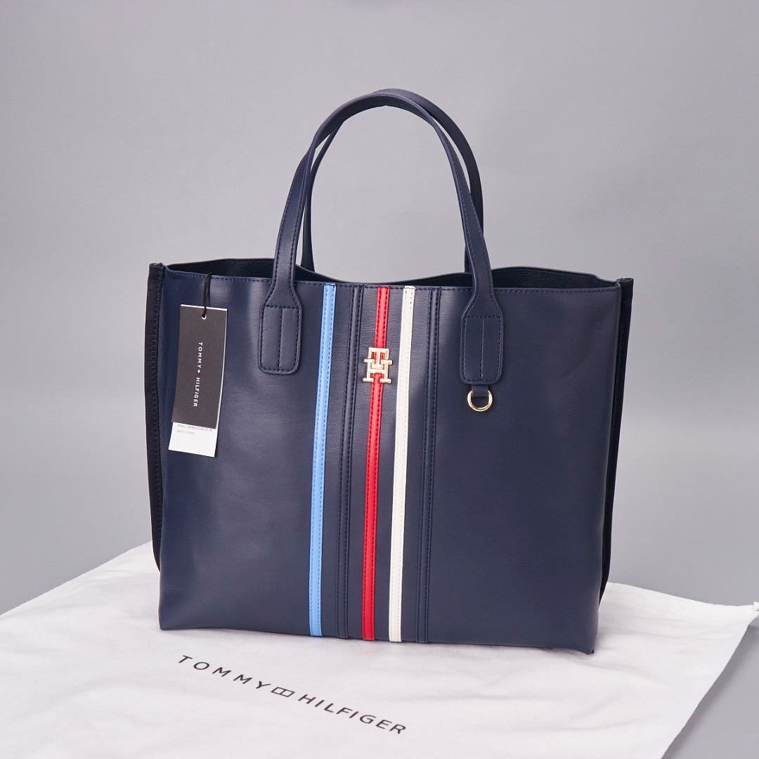 Tommy Hilfiger Signature Stripe Tote · A3340 — תמונה 3