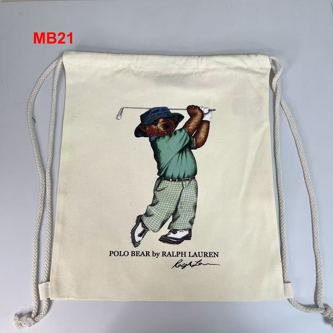 Ralph Lauren Polo Bear Canvas Tote · A3112 — תמונה 9