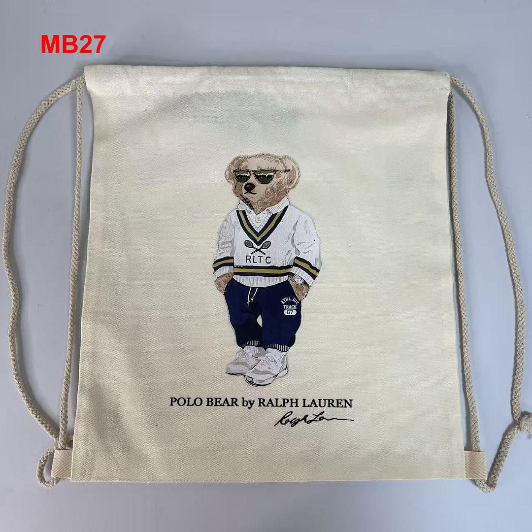 Ralph Lauren Polo Bear Canvas Tote · A3112