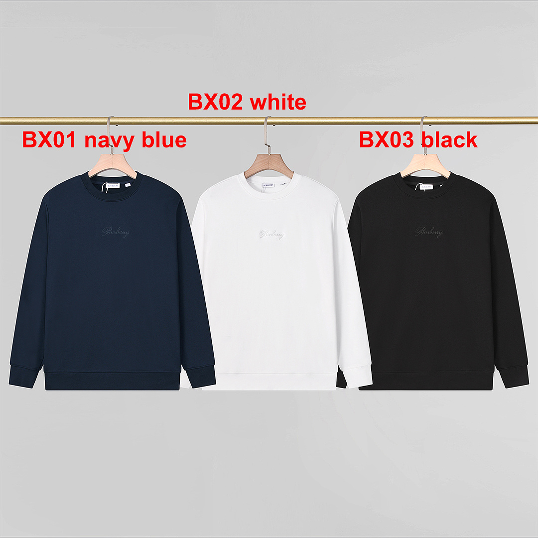 Burberry Check Cursive Logo Cotton Sweatshirt · A3348 — תמונה 3