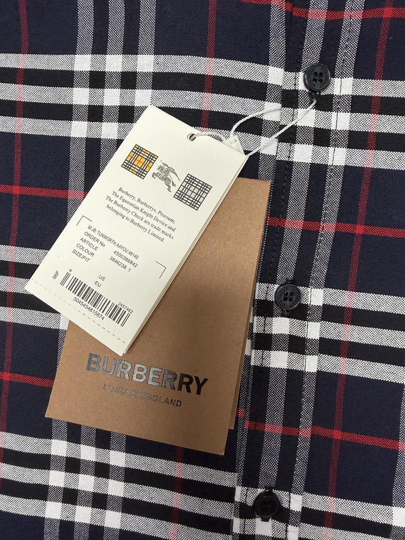 Burberry Simpson Checked Cotton Shirt · A3250 — תמונה 10