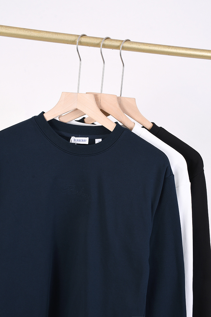 Burberry Check Cursive Logo Cotton Sweatshirt · A3348 — תמונה 21