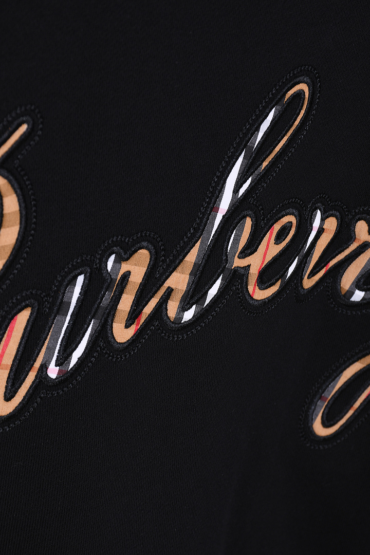 Burberry Check Cursive Logo Cotton Sweatshirt · A3348 — תמונה 16