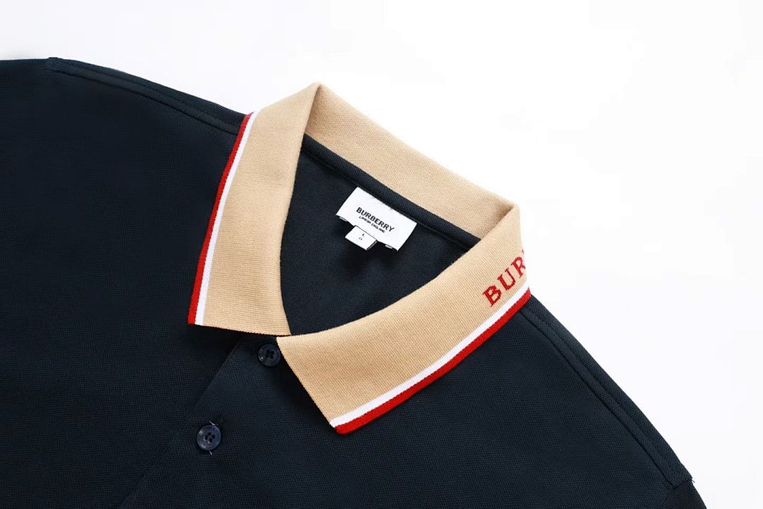 Burberry Logo Collar Cotton Polo Shirt · A2971 — תמונה 6