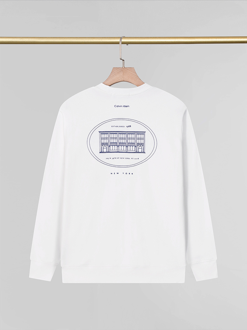 Calvin Klein Logo Reverse Terry Crew Neck · A3350 — תמונה 16