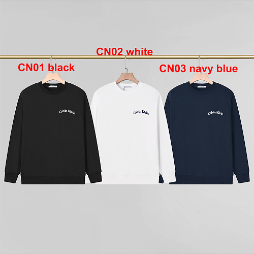 Calvin Klein Logo Reverse Terry Crew Neck · A3350