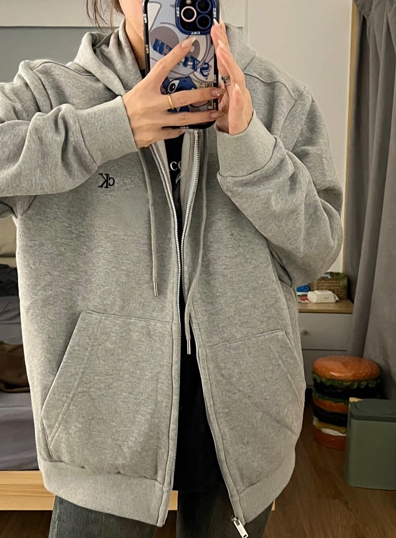 Calvin Klein Premium Terry Relaxed Zip Hoodie · A2783 — תמונה 11