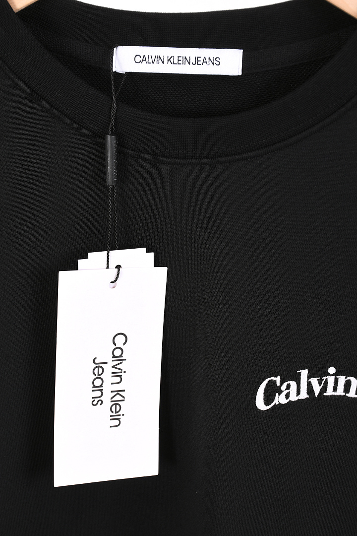 Calvin Klein Logo Reverse Terry Crew Neck · A3350 — תמונה 9