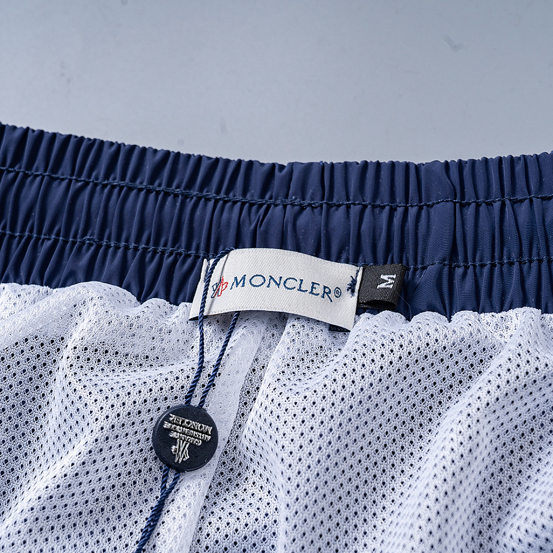 Moncler Navy Blue Logo Patch Swim · ZT12587 — תמונה 8