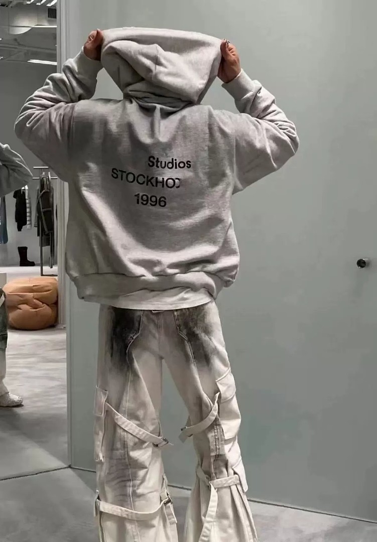 Acne Studios Fleece logo hoodie · ZT13749
