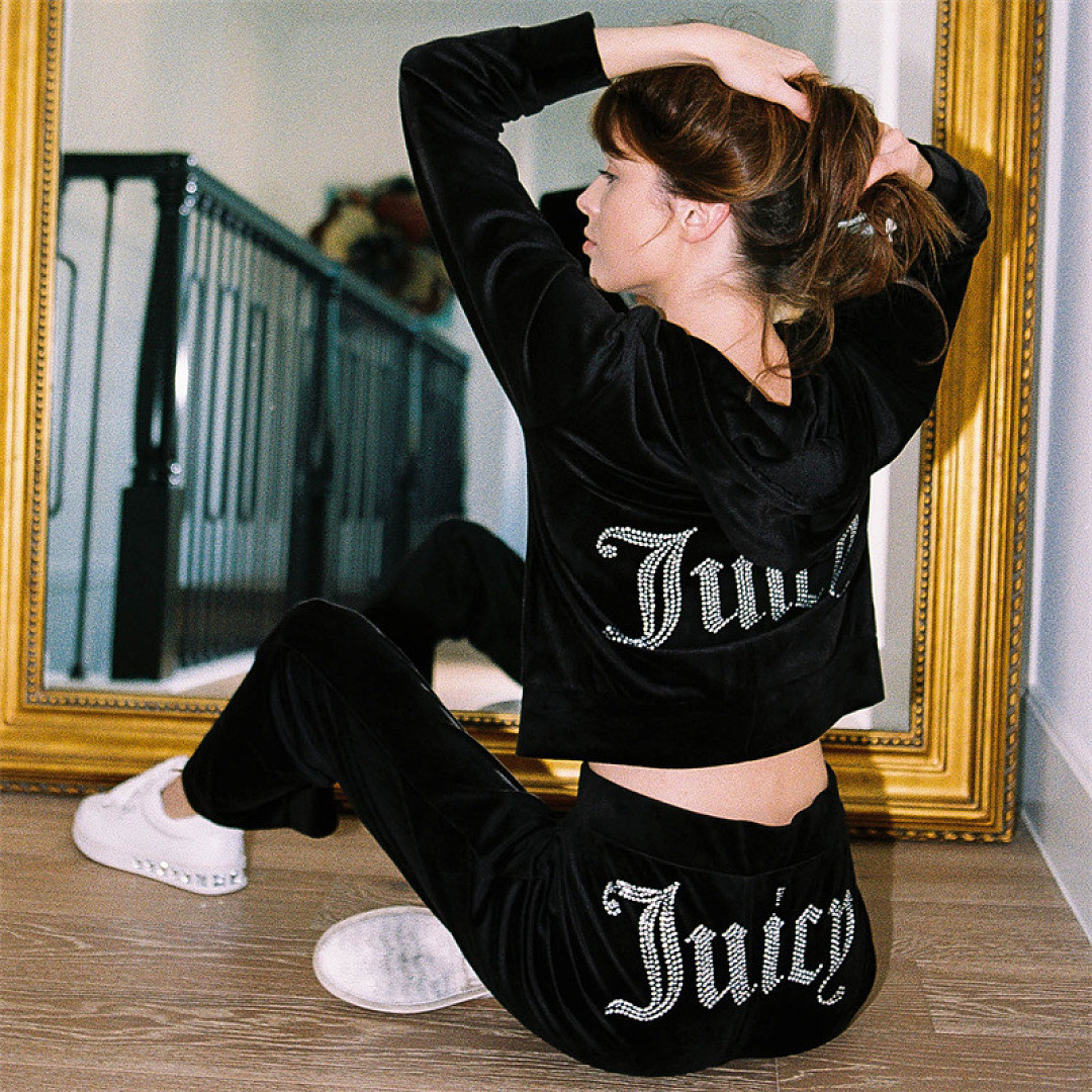 Juicy Couture OG Big Bling Velour Hoodie · ZT13978 — תמונה 12