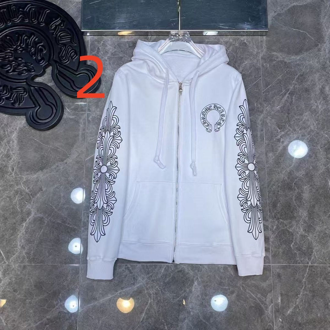 Chrome Hearts Floral Cross Zip Hoodie · ZT13677