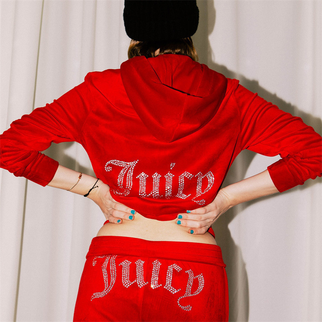 Juicy Couture OG Big Bling Velour Hoodie · ZT13978 — תמונה 16