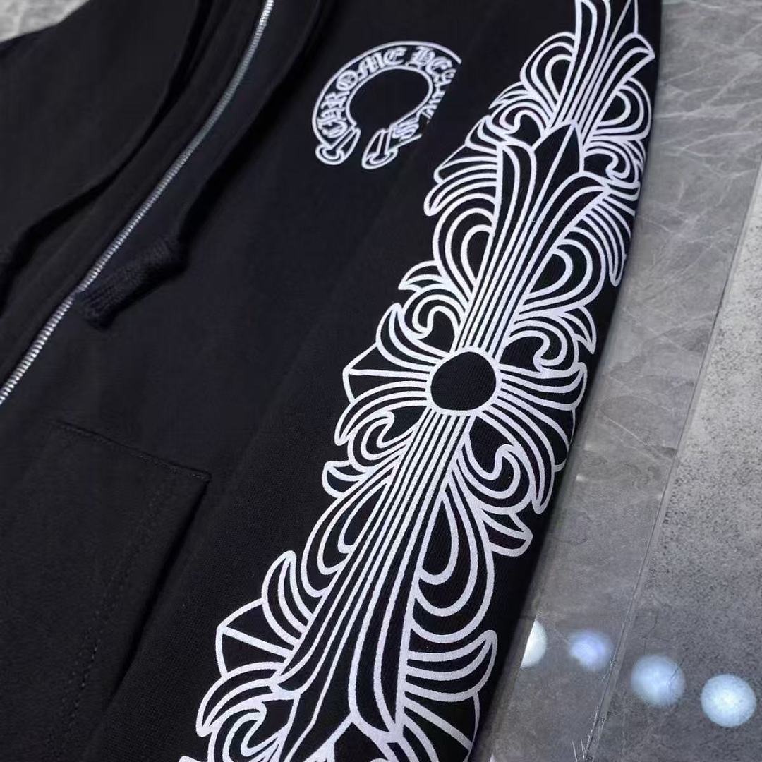 Chrome Hearts Floral Cross Zip Hoodie · ZT13677 — תמונה 4