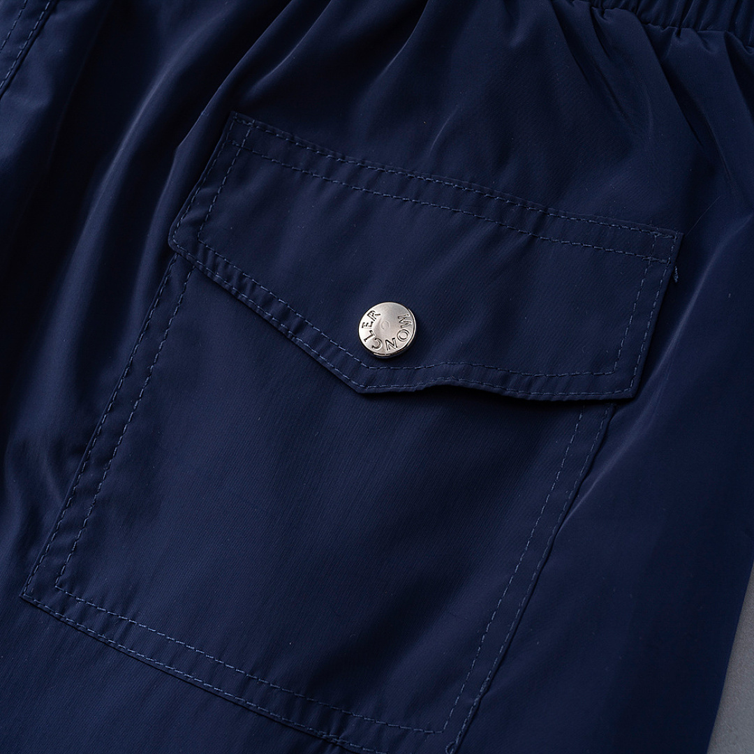 Moncler Navy Blue Logo Patch Swim · ZT12587 — תמונה 10