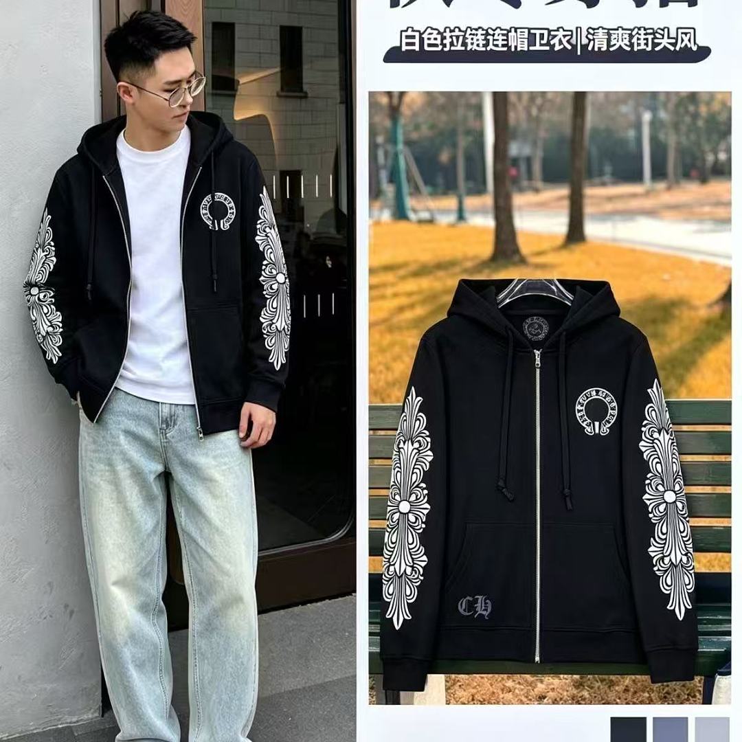 Chrome Hearts Floral Cross Zip Hoodie · ZT13677 — תמונה 5