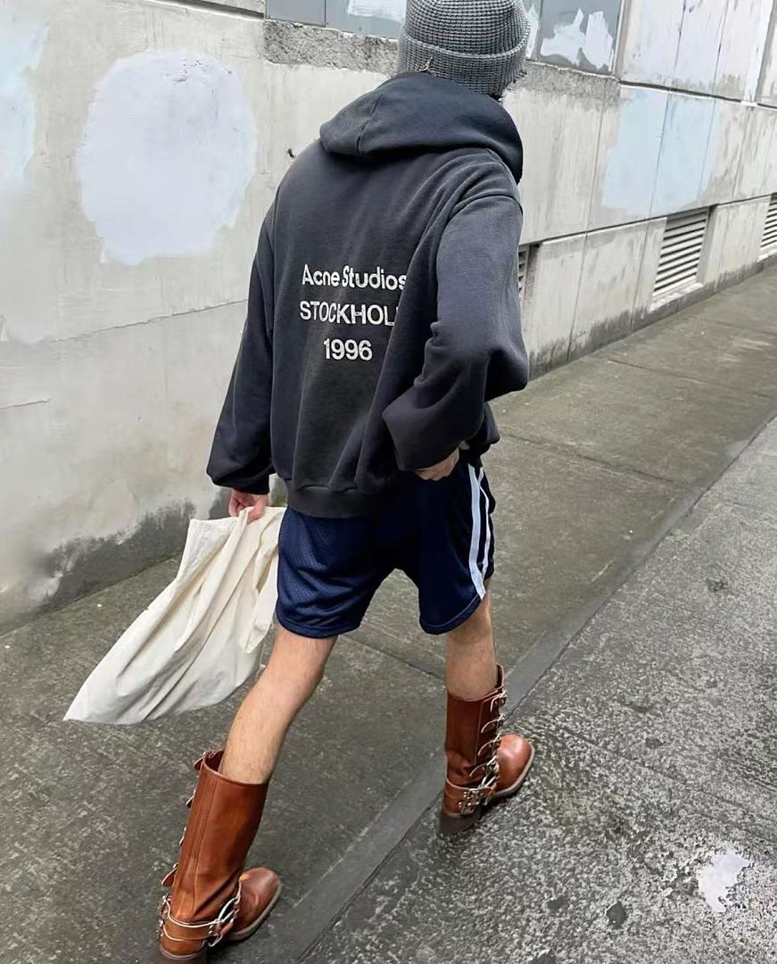 Acne Studios Fleece logo hoodie · ZT13749 — תמונה 3