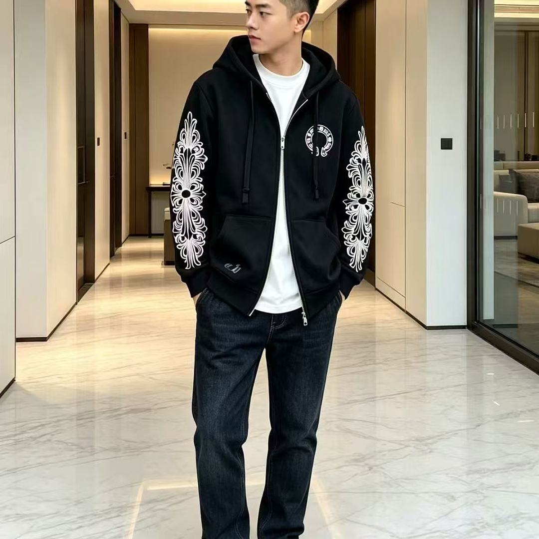 Chrome Hearts Floral Cross Zip Hoodie · ZT13677 — תמונה 7