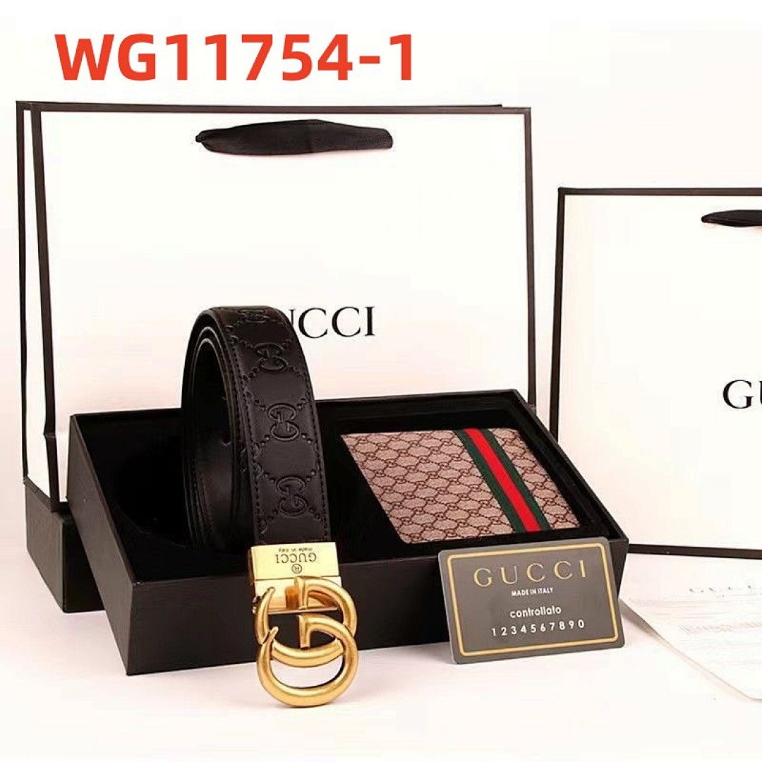 gucci WG11754 120CM BELT+WALLET