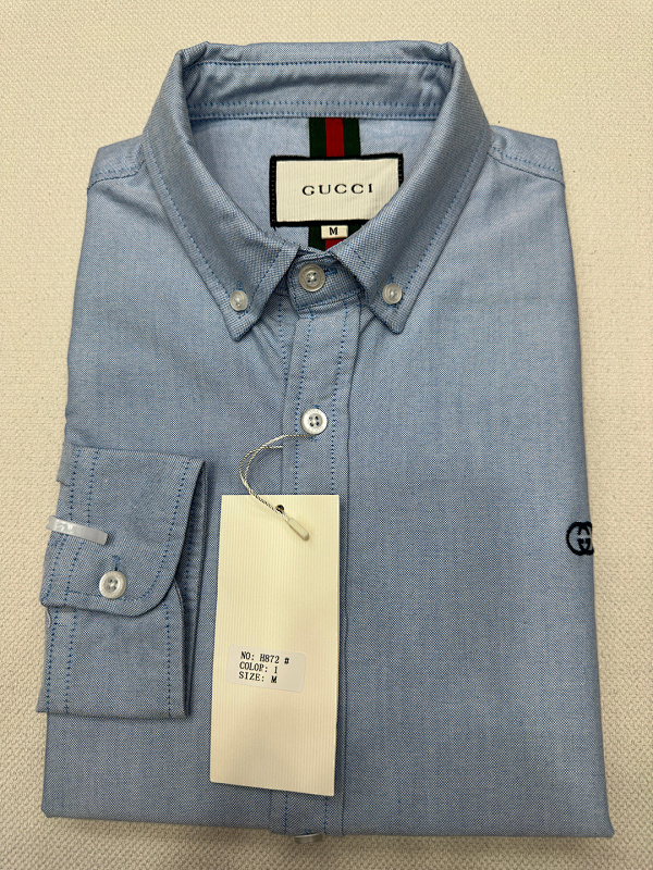 A643 Gucci men shirt long sleeve — תמונה 20