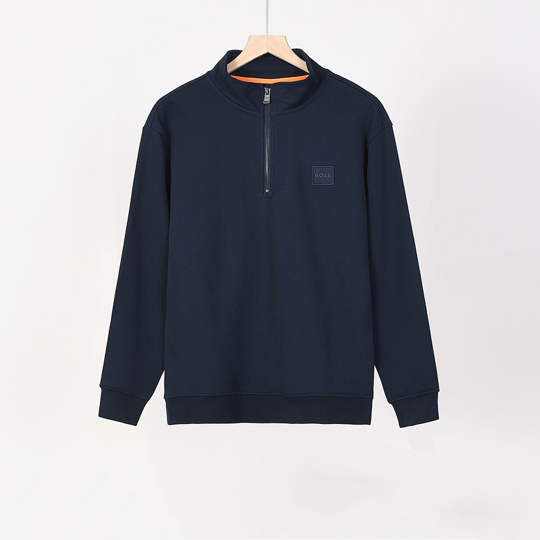 Hugo Boss Cotton-terry sweatshirt with zip collar · A2623 — תמונה 13