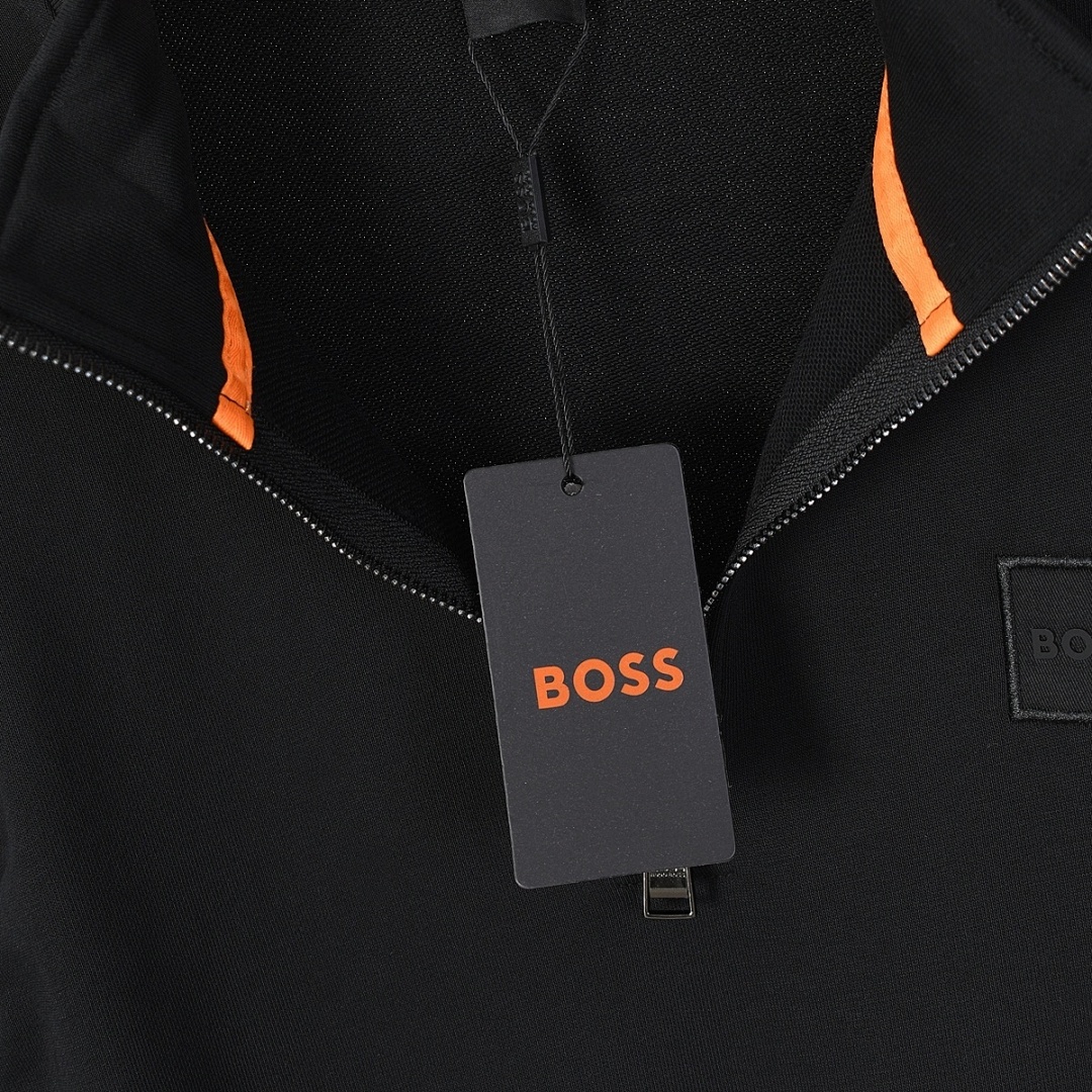 Hugo Boss Cotton-terry sweatshirt with zip collar · A2623 — תמונה 9