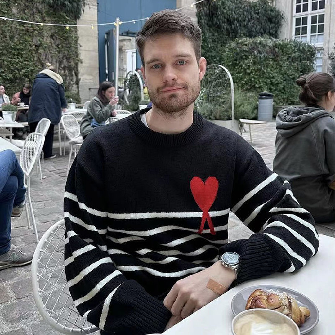 AMI Paris Ami De Coeur Striped Sweater · 4734 — תמונה 14