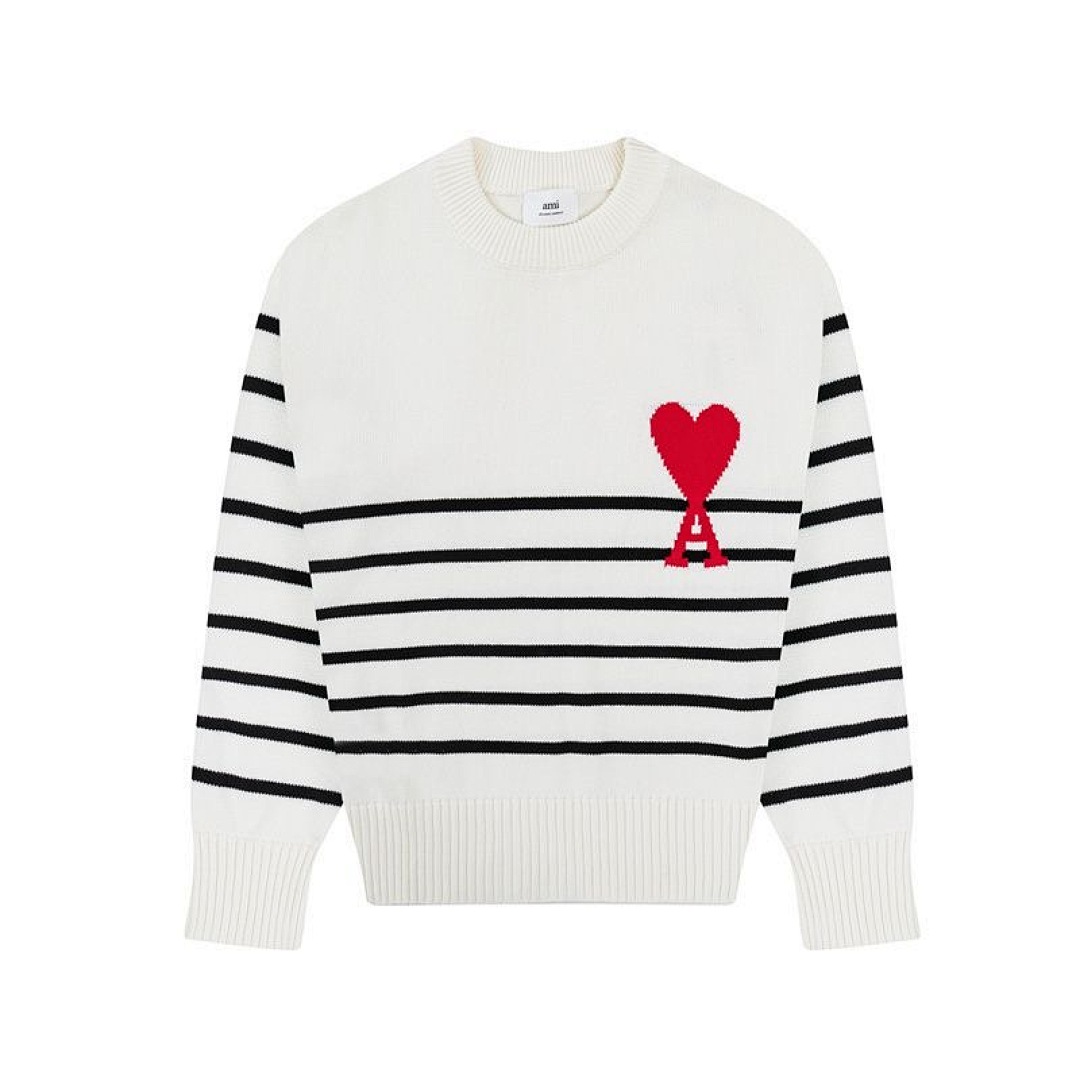 AMI Paris Ami De Coeur Striped Sweater · 4734 — תמונה 7