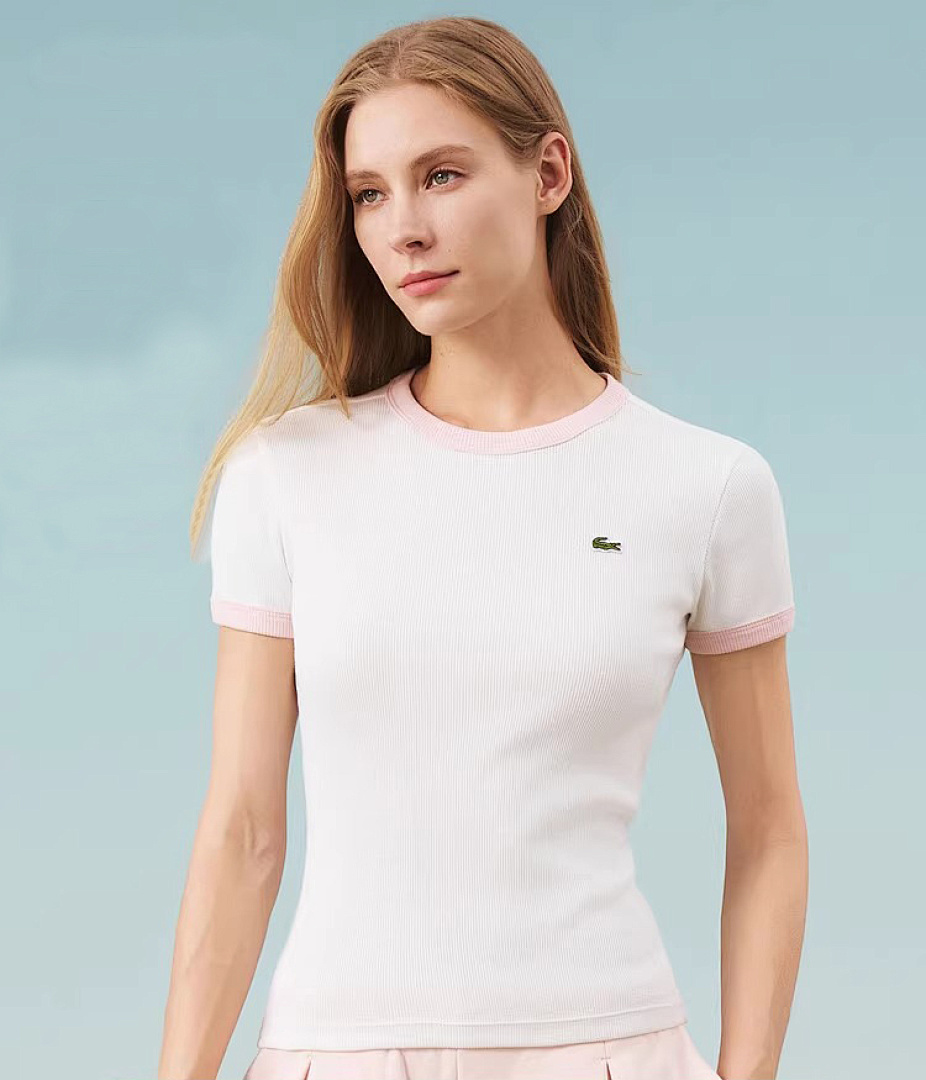 Lacoste Contrast Trim Jersey T-Shirt · A2505 — תמונה 8