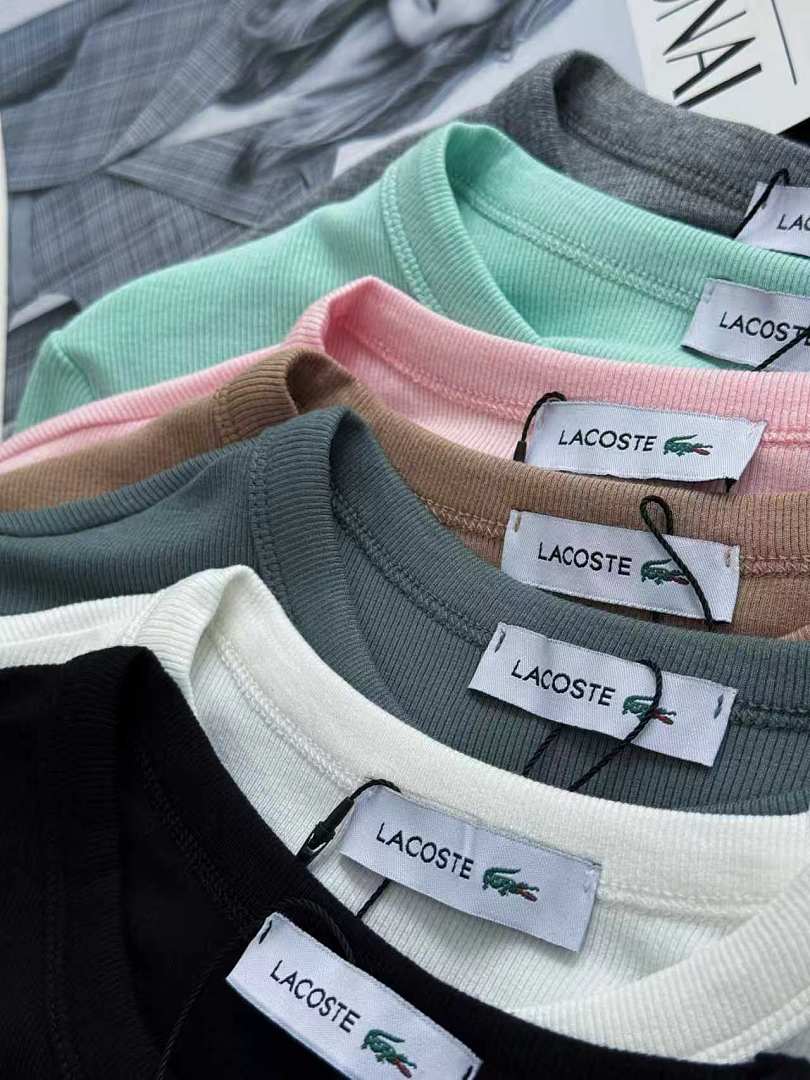 Lacoste Slim Fit Ribbed Cotton T-Shirt · A3366 — תמונה 12