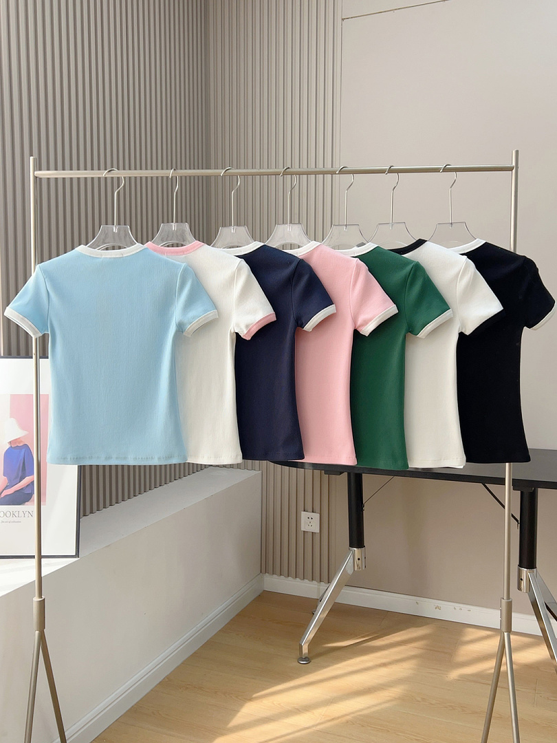 Lacoste Contrast Trim Jersey T-Shirt · A3120 — תמונה 9