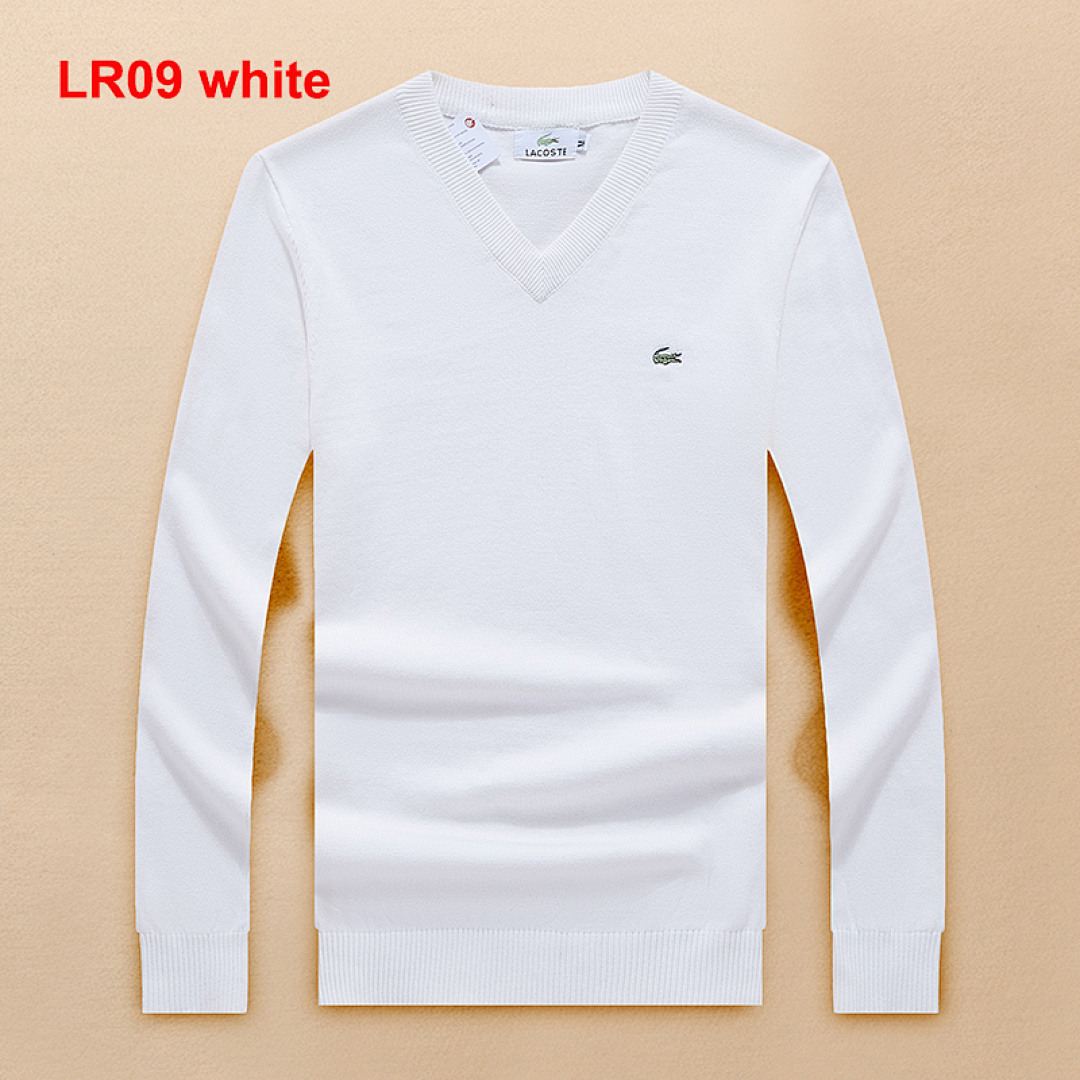 Lacoste Men's Cotton V-Neck Sweater · A532 — תמונה 9