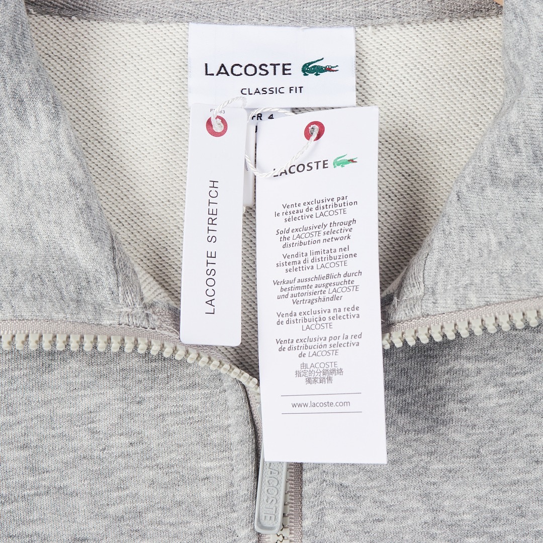 Lacoste High Neck Embossed Zipped Sweatshirt · A3389 — תמונה 8