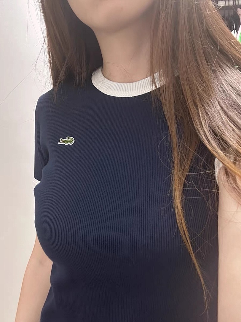 Lacoste Contrast Trim Jersey T-Shirt · A2505 — תמונה 9