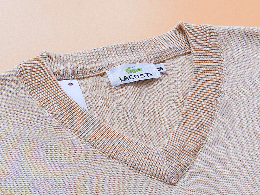 Lacoste Men's Cotton V-Neck Sweater · A532 — תמונה 14