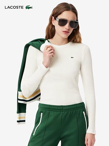 Lacoste Slim Fit Ribbed Cotton T-Shirt · A3366