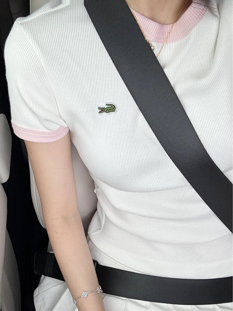 Lacoste Contrast Trim Jersey T-Shirt · A2505 — תמונה 7