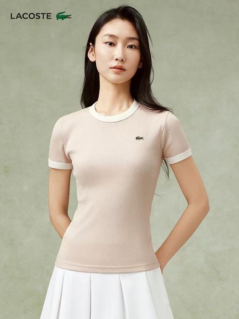 Lacoste Contrast Trim Jersey T-Shirt · A3120 — תמונה 6