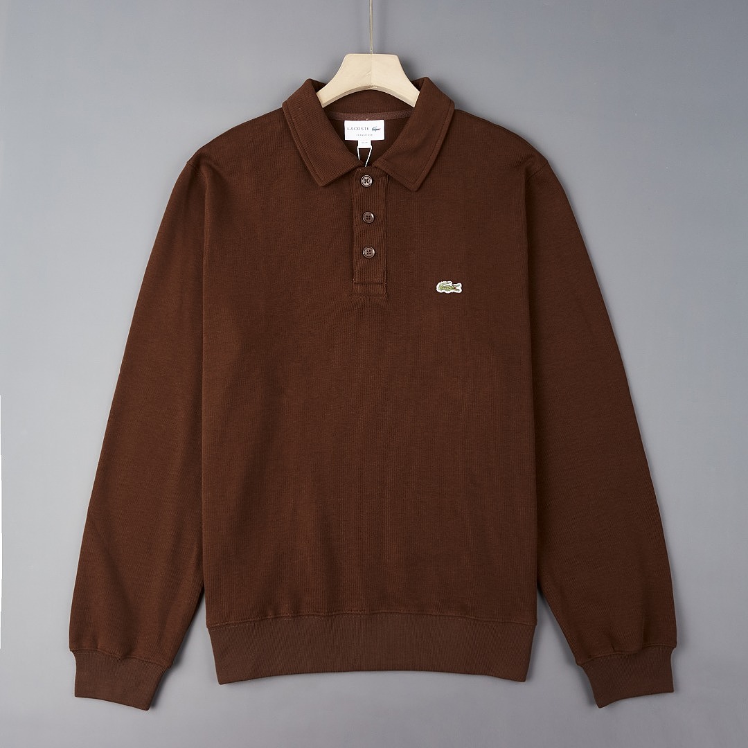 Lacoste Polo Collar Piqué Sweatshirt · A3459 — תמונה 14