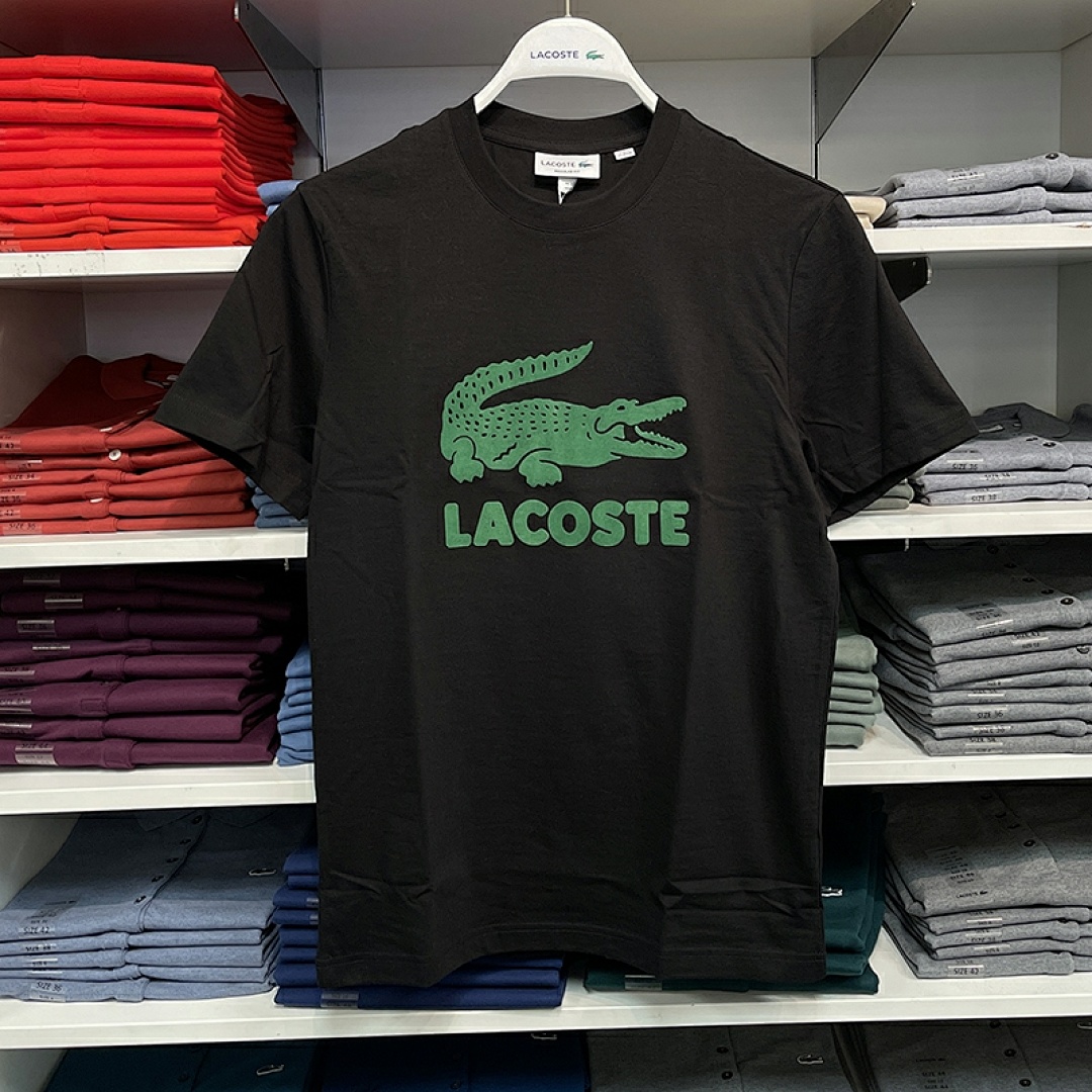 Lacoste Signature Print Cotton T-shirt · A2305 — תמונה 2